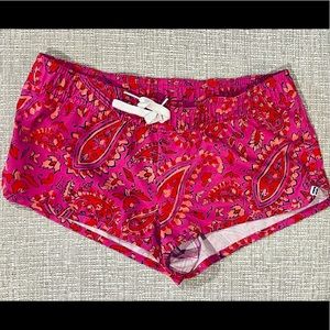 Girls Billabong red Orange Paisley wind shorts